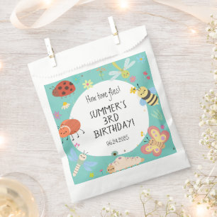 Colorful Cute Bugs Kids Birthday  Favor Bag