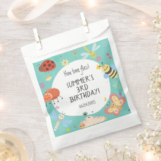 Colorful Cute Bugs Kids Birthday  Favor Bag
