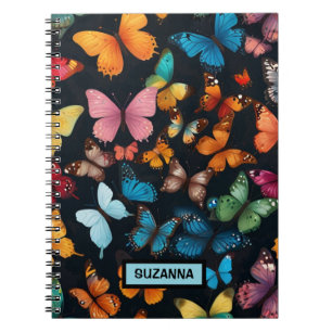 Colorful Cute Butterfly Personalized Notebook