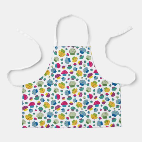 Colorful Cute Cartoon Frosted Cupcake Pattern Apron