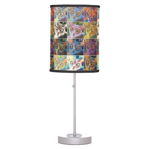 Colorful Cute Cat  Table Lamp