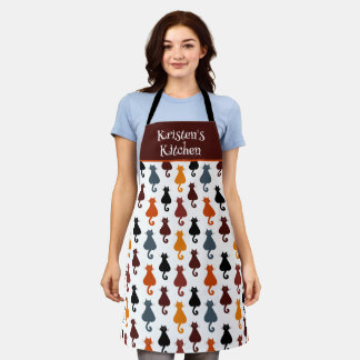 Colorful Cute Cats Pattern Personalized Apron