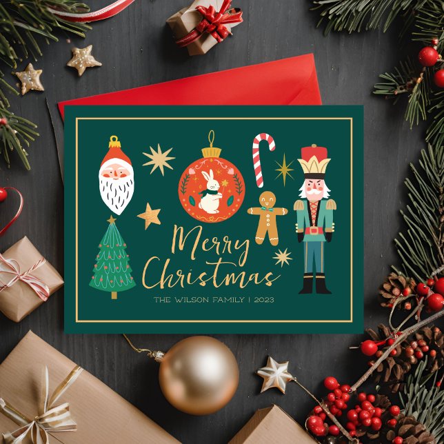Colorful Cute Christmas Family Cookie Card (Creator Uploaded)