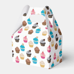 Colorful Cute Cupcakes Pattern  Favor Boxes