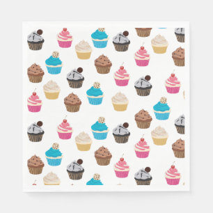 Colorful Cute Cupcakes Pattern  Napkins