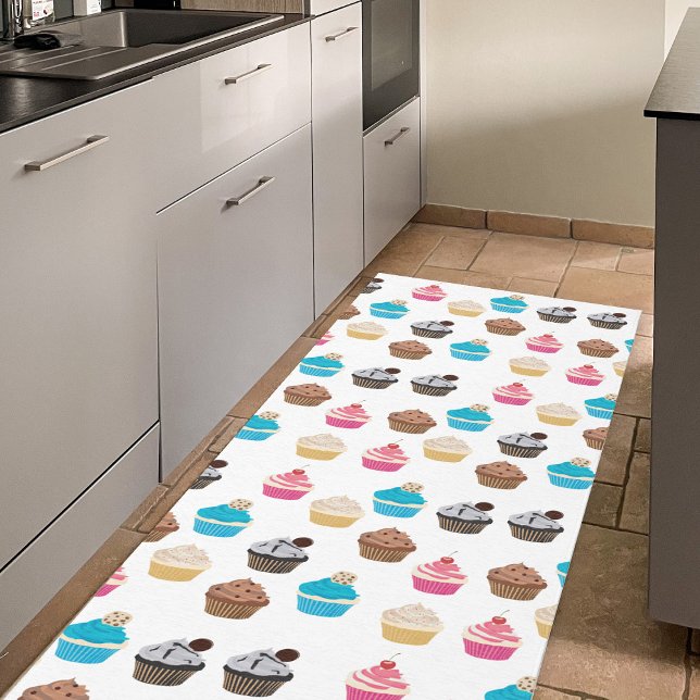 Colorful Cute Cupcakes Pattern  Runner (Colorful Cute Cupcakes Pattern Runner)