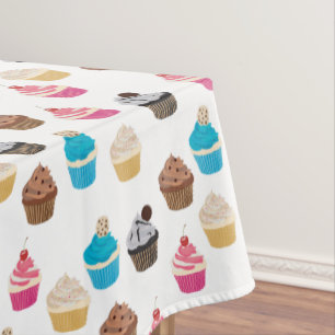 Colorful Cute Cupcakes Pattern Tablecloth