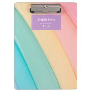 Colorful cute curves pattern clipboard