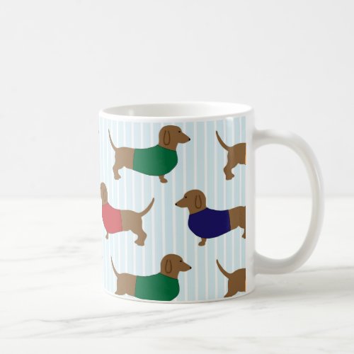 Colorful Cute Dachshunds Dogs Classic Coffee Mug