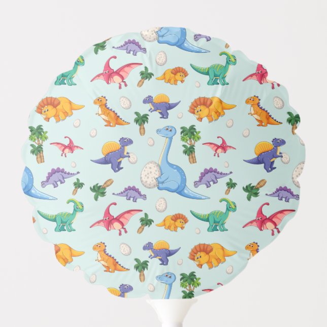 Colorful Cute Dinosaur Pattern Balloon (Front)