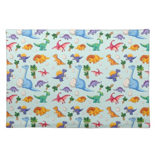 Colorful Cute Dinosaur Pattern Cloth Placemat