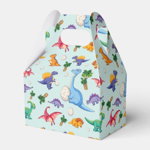 Colorful Cute Dinosaur Pattern Favor Boxes