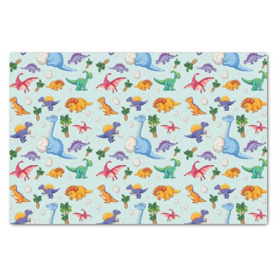 Colorful Cute Dinosaur Pattern Tissue Paper