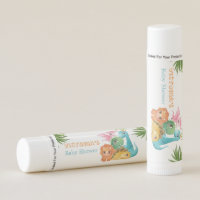 Colorful Cute Dinosaurs Baby Shower  Lip Balm