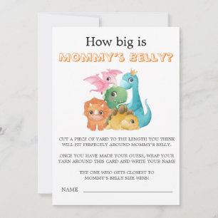 Colorful Cute Dinosaurs How Big Is Mommy’s Belly