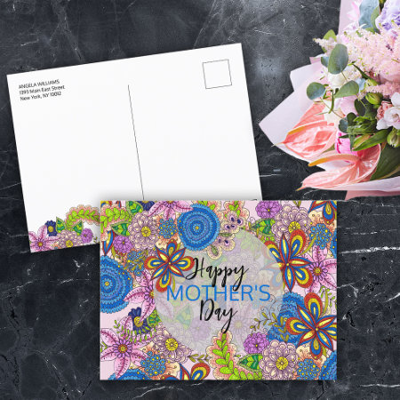 Colorful Cute Doodle Flowers Mother's Day