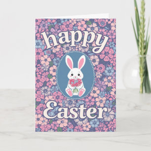 Colorful Cute Easter Card , Personalized Easter