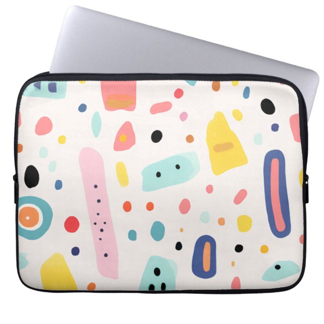 colorful cute elements design laptop sleeve (Front)