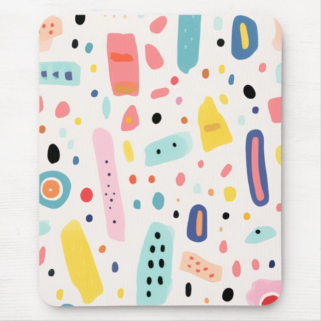 colorful cute elements design mouse pad (Front)
