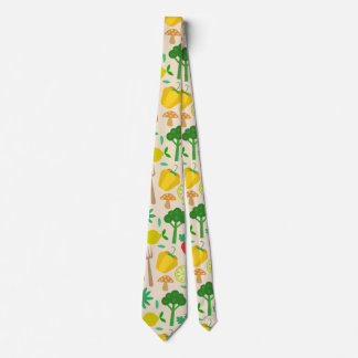 Colorful Cute Farmers Market Vegetable Pattern Neck Tie