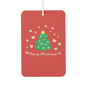 Colorful Cute Festive Merry Christmas Tree Car Air Freshener