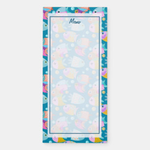 Colorful Cute Fishy Fun Memo List Magnetic Notepad