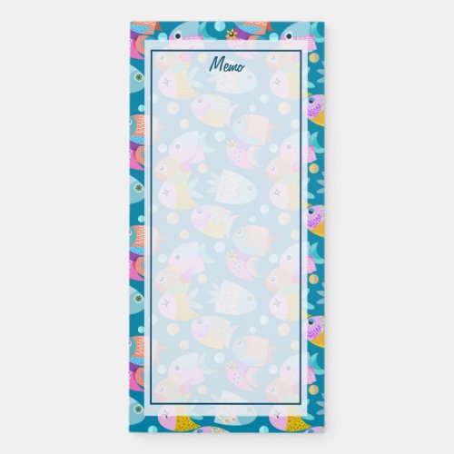 Colorful Cute Fishy Fun Memo List Magnetic Notepad