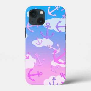 Colorful Cute Floating Anchors Pastel iPhone 13 Mini Case