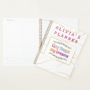 Colorful Cute Floral Custom Name Planner