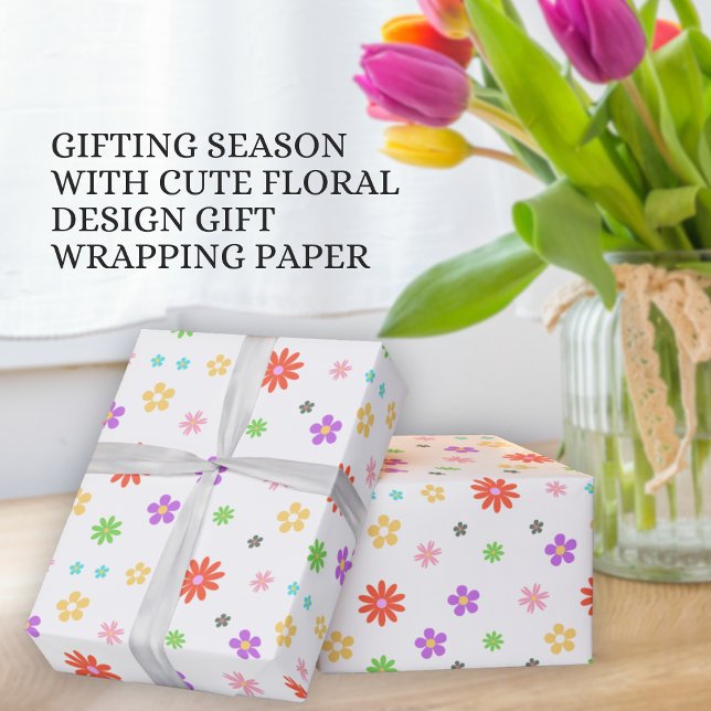 Colorful Cute Floral Design Gifts  Wrapping Paper (Creator Uploaded)