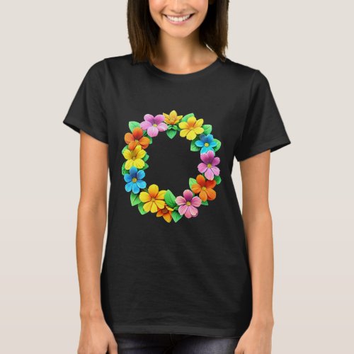 Colorful Cute Flower 3D Cartoon style T_Shirt