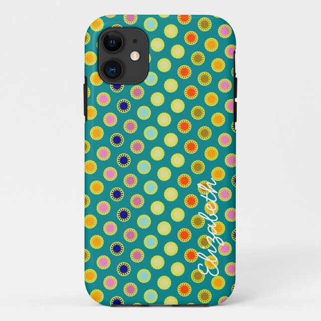 Colorful Cute Flower Pattern 2 Case-Mate iPhone Case (Back)