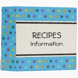 Colorful Cute Flowers Pattern Binder