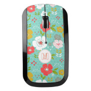Colorful Cute Flowers Pattern Wireless Mouse at Zazzle