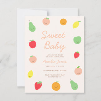 Colorful & Cute Fruit Baby Shower Invitation