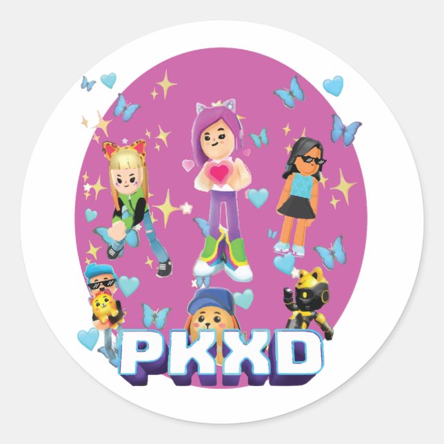 Colorful Cute Gamer Sticker for Kids,pKXd Game (Front)