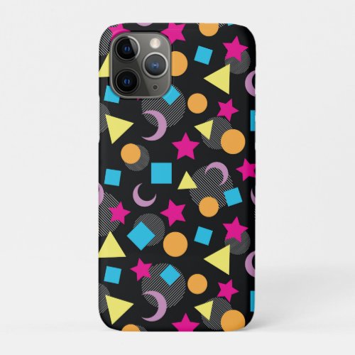 Colorful cute geometric pattern iPhone 11 pro case