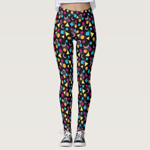 Colorful cute geometric pattern leggings