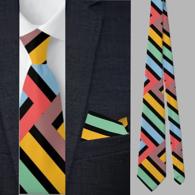 Colorful Cute Geometric Pattern           Neck Tie (Creator Uploaded)