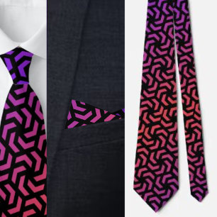 Colorful Cute Geometric Pattern Necktie