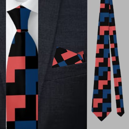 Colorful Cute Geometric Pattern Necktie