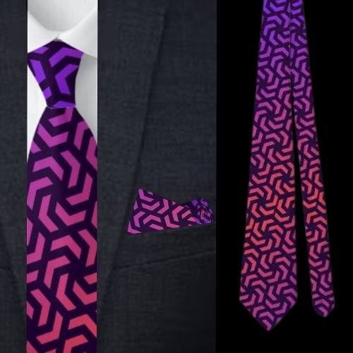 Colorful Cute Geometric Pattern Necktie