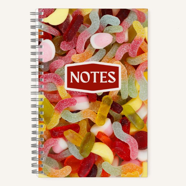 Colorful Cute Gummy Candy Notebook (Front)