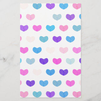 Colorful Cute Hearts VIII Stationery
