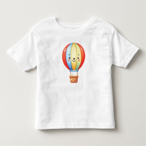 Colorful Cute Hot Air Balloon Toddler T_shirt