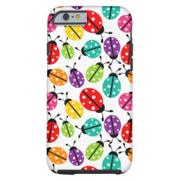 Colorful Cute Lady Bug Seamless Pattern Tough iPhone 6 Case