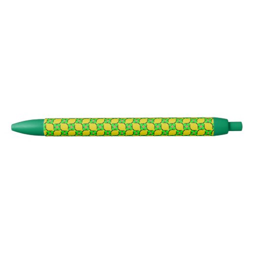 Colorful Cute Lemons Pattern Black Ink Pen