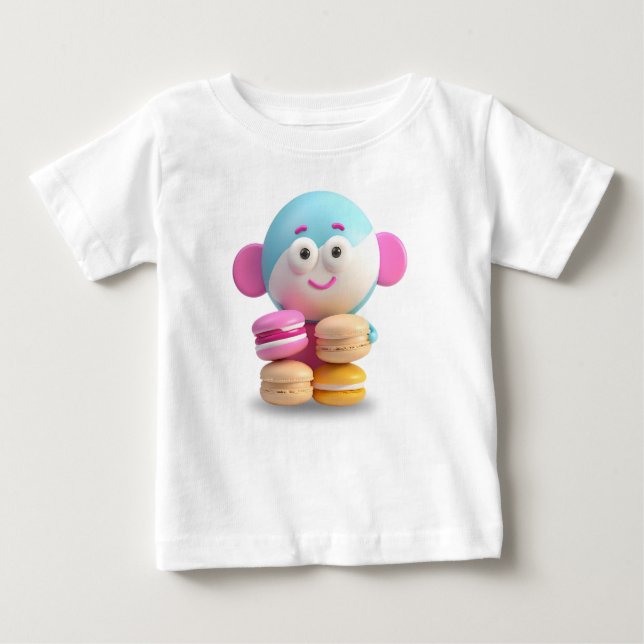 Colorful Cute Macaron Baby Clothes T-Shirt (Front)