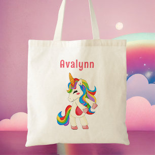 Colorful Cute Modern Girls Kids Trendy Tote Bag