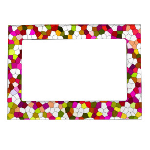 Colorful Cute Modern Trendy Pattern Magnetic Picture Frame